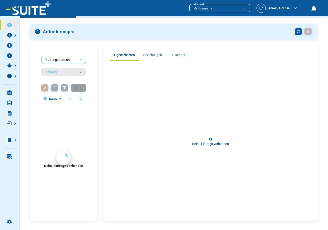 Suite+ Dashboard nach dem Login
